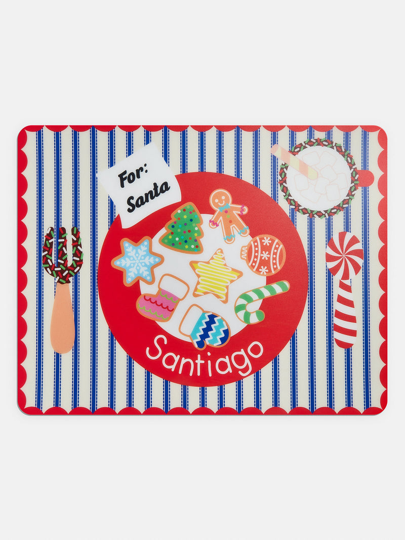 BaubleBar Santa's Cookies Kids' Custom Placemat - Customizable children's placemat