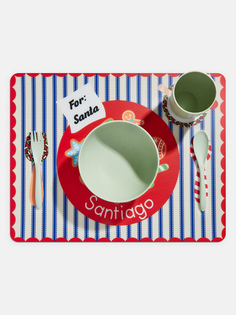 BaubleBar Santa's Cookies Kids' Custom Placemat - Customizable children's placemat