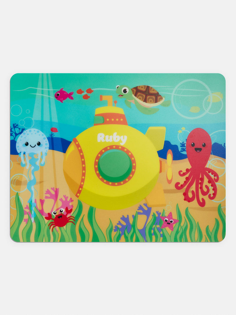 BaubleBar Deep Sea Diving Kids' Custom Placemat - Yellow - Get Gifting: Enjoy 20% Off​