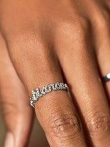 BaubleBar Script Custom Pavé Ring - Silver - 
    Enjoy 20% off - This Week Only
  
