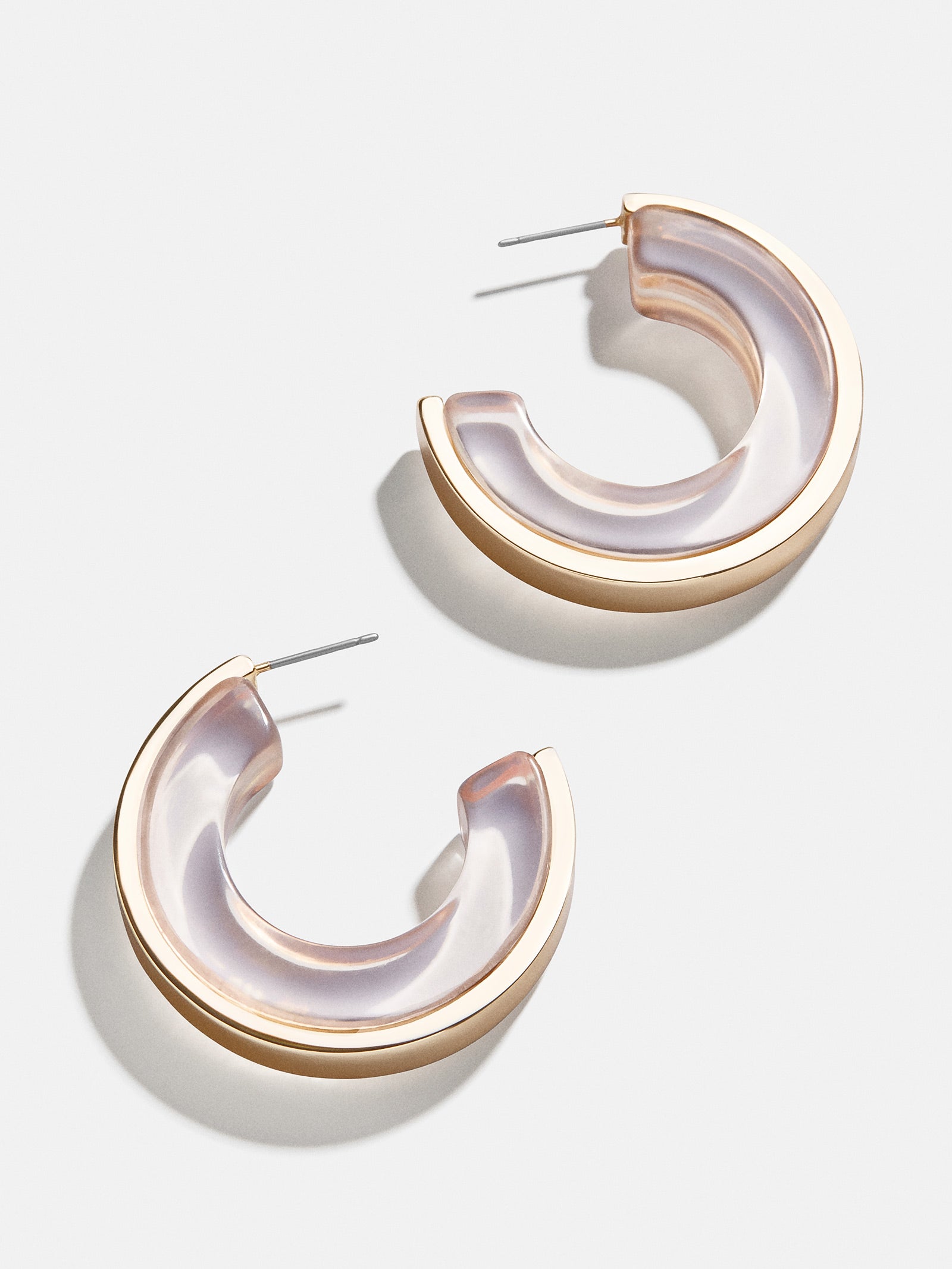 Viola Earrings Gold and resin hoop earrings BaubleBar