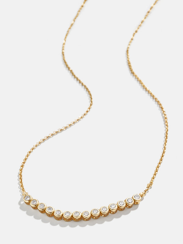 Sophie 18K Gold Necklace - Clear/Gold