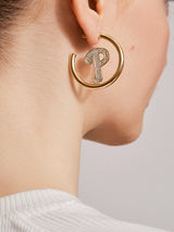 BaubleBar MLB Gold Logo Hoops - Philadelphia Phillies - Get Gifting: Enjoy 20% Off​
