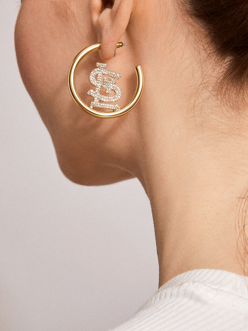 BaubleBar MLB Logo Hoops - St. Louis Cardinals - Cyber Monday Ends Tonight: Enjoy 30% Off​