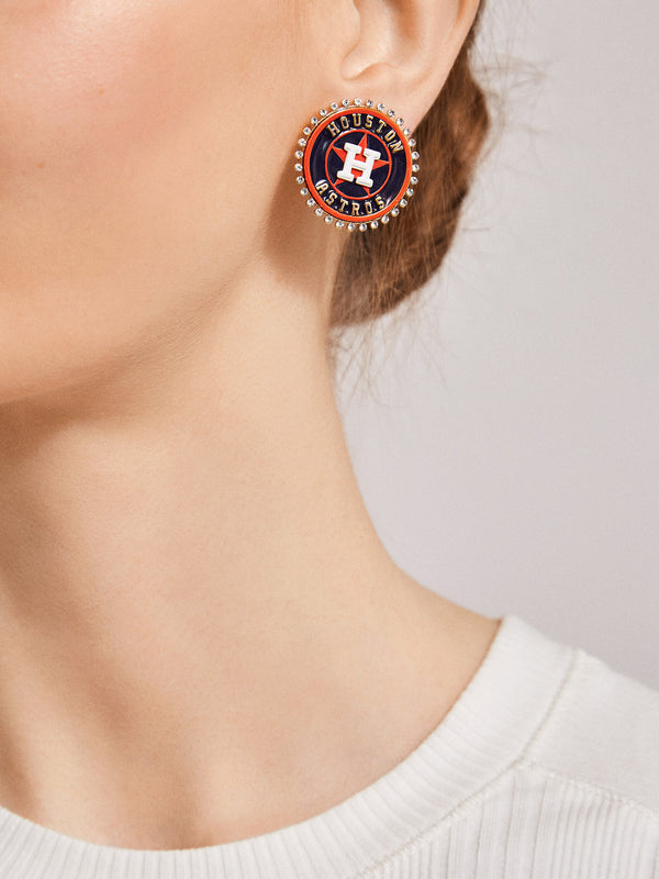 MLB Statement Stud Earrings - Houston Astros