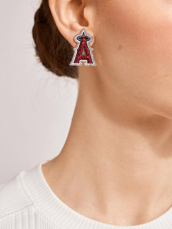 MLB Statement Stud Earrings - Los Angeles Angels