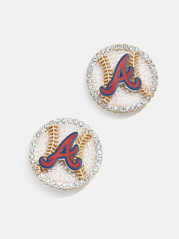 MLB Statement Stud Earrings - Atlanta Braves