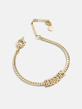 BaubleBar MLB Gold Curb Chain Bracelet - Los Angeles Dodgers - MLB chain bracelet