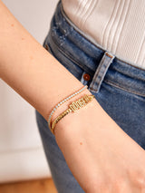 BaubleBar MLB Gold Curb Chain Bracelet - Los Angeles Dodgers - MLB chain bracelet