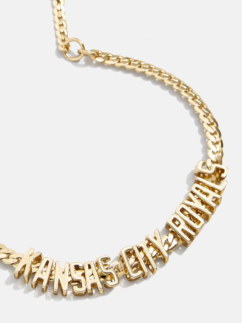 BaubleBar MLB Gold Curb Chain Bracelet - Kansas City Royals - Get Gifting: Enjoy 20% Off​