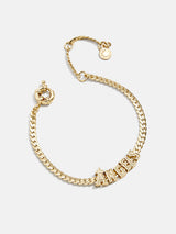 BaubleBar MLB Gold Curb Chain Bracelet - Los Angeles Angels - MLB chain bracelet