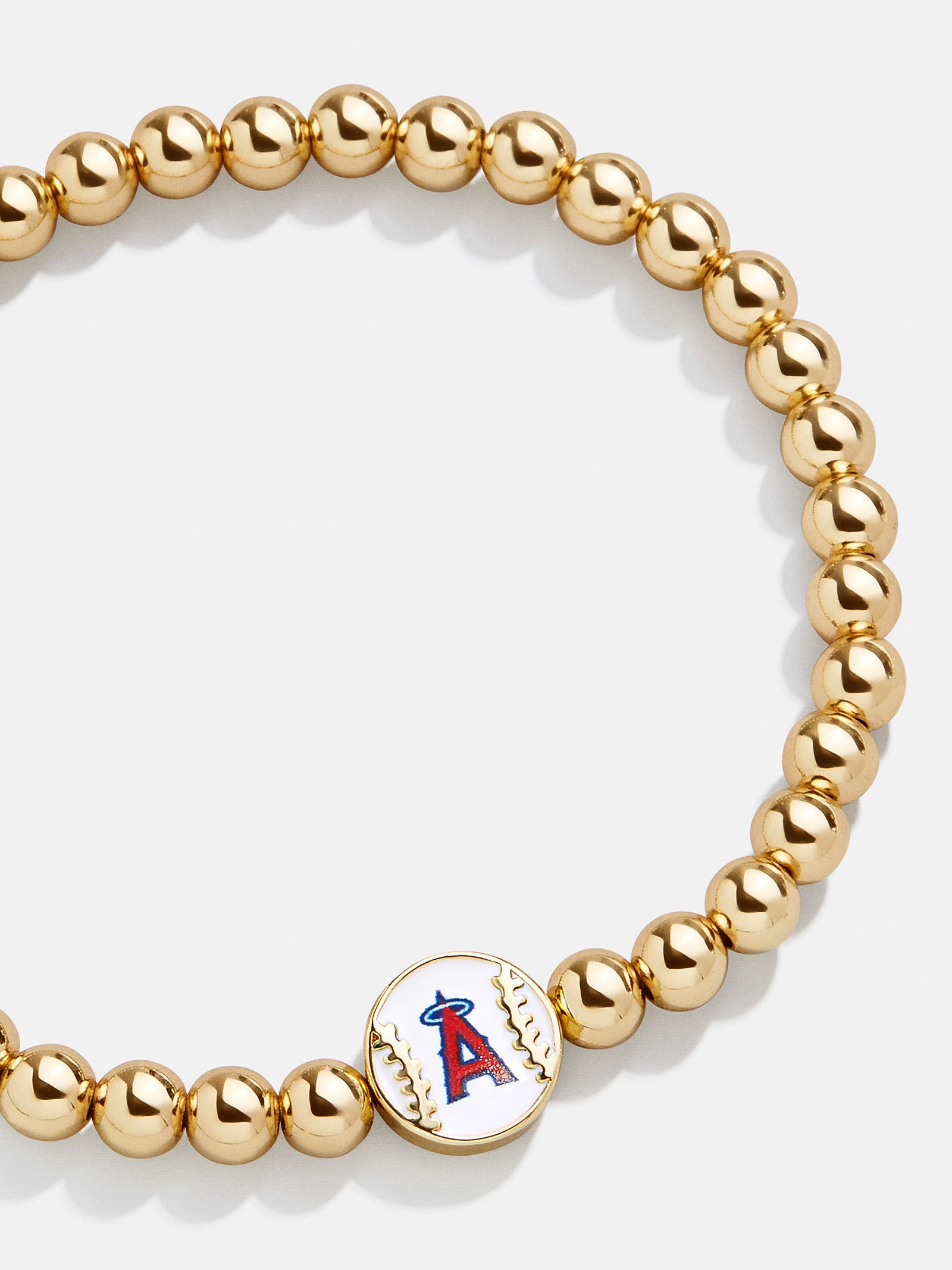 MLB Gold Pisa Bracelet - Los Angeles Angels – MLB beaded stretch