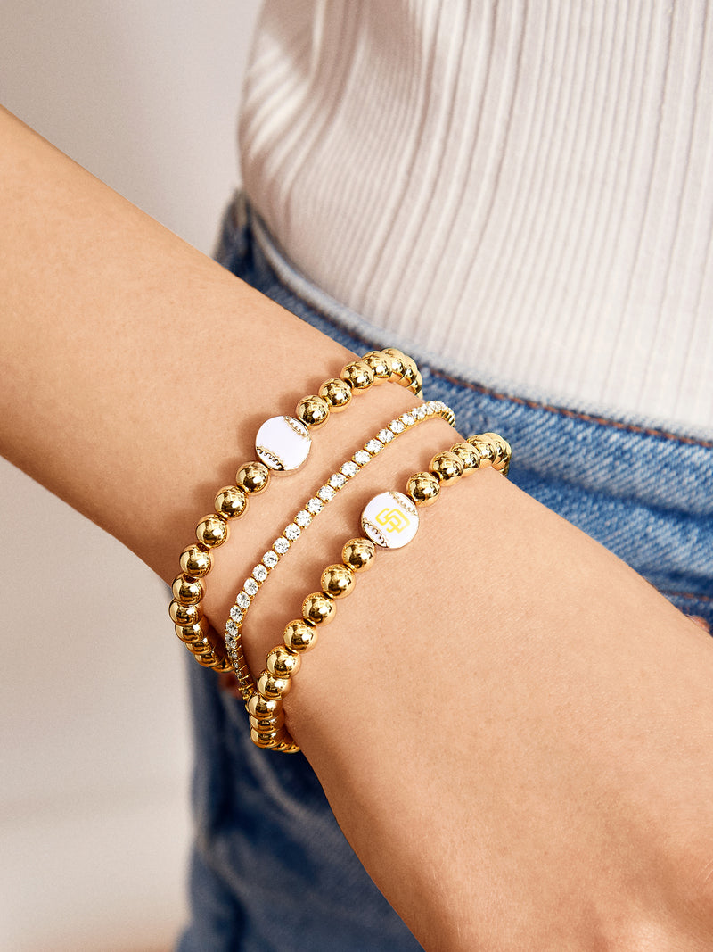 BaubleBar MLB Gold Pisa Bracelet - San Diego Padres - Get Gifting: Enjoy 20% Off​
