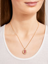 BaubleBar MLB Gold Baseball Charm Necklace - Boston Red Sox - MLB pendant necklace