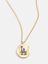 BaubleBar MLB Gold Baseball Charm Necklace - Los Angeles Dodgers - Get Gifting: Enjoy 20% Off​
