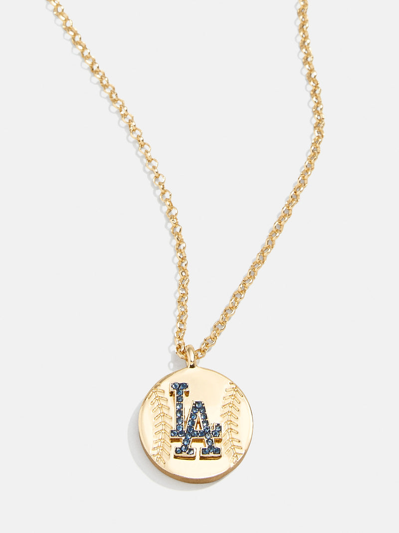 BaubleBar MLB Gold Baseball Charm Necklace - Los Angeles Dodgers - Get Gifting: Enjoy 20% Off​