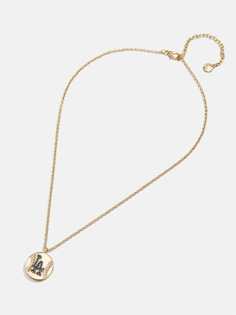 BaubleBar MLB Gold Baseball Charm Necklace - Los Angeles Dodgers - Get Gifting: Enjoy 20% Off​