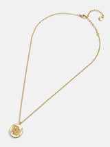 BaubleBar MLB Gold Baseball Charm Necklace - San Diego Padres - MLB pendant necklace