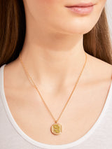 BaubleBar MLB Gold Baseball Charm Necklace - San Diego Padres - MLB pendant necklace