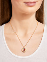 BaubleBar MLB Gold Baseball Charm Necklace - Los Angeles Angels - 
    MLB pendant necklace
  
