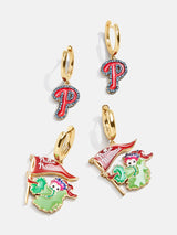 BaubleBar MLB Earring Set - Philadelphia Phillies - MLB huggie earrings & studs