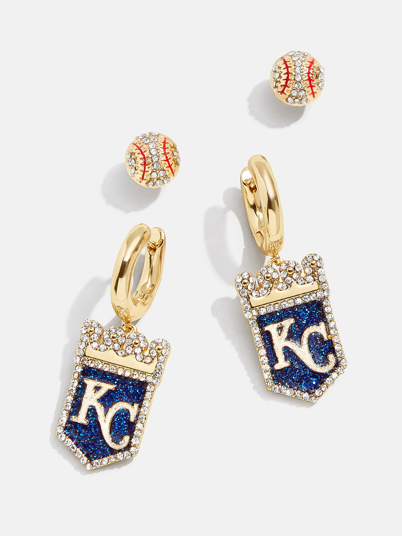 BaubleBar MLB Earring Set - Kansas City Royals - 
    MLB huggie earrings & studs
  

