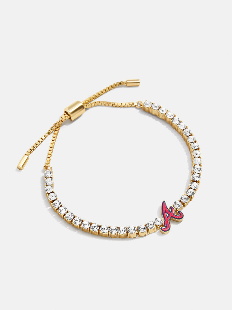 BaubleBar MLB Gold Tennis Bracelet - Atlanta Braves - Get Gifting: Enjoy 20% Off​