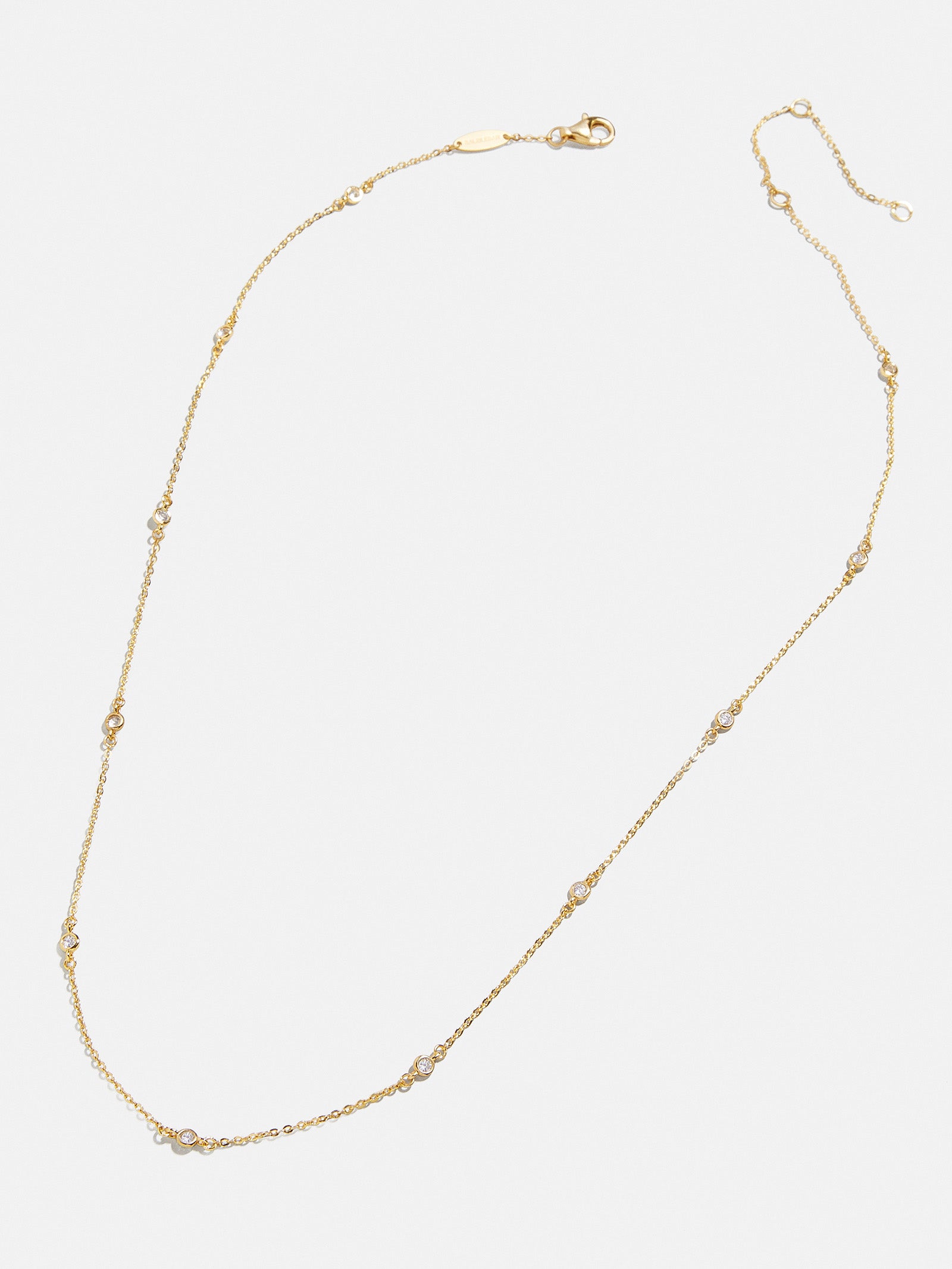 Yasmine 18K Gold Necklace - Clear/Gold – 18K Gold Plated Sterling ...