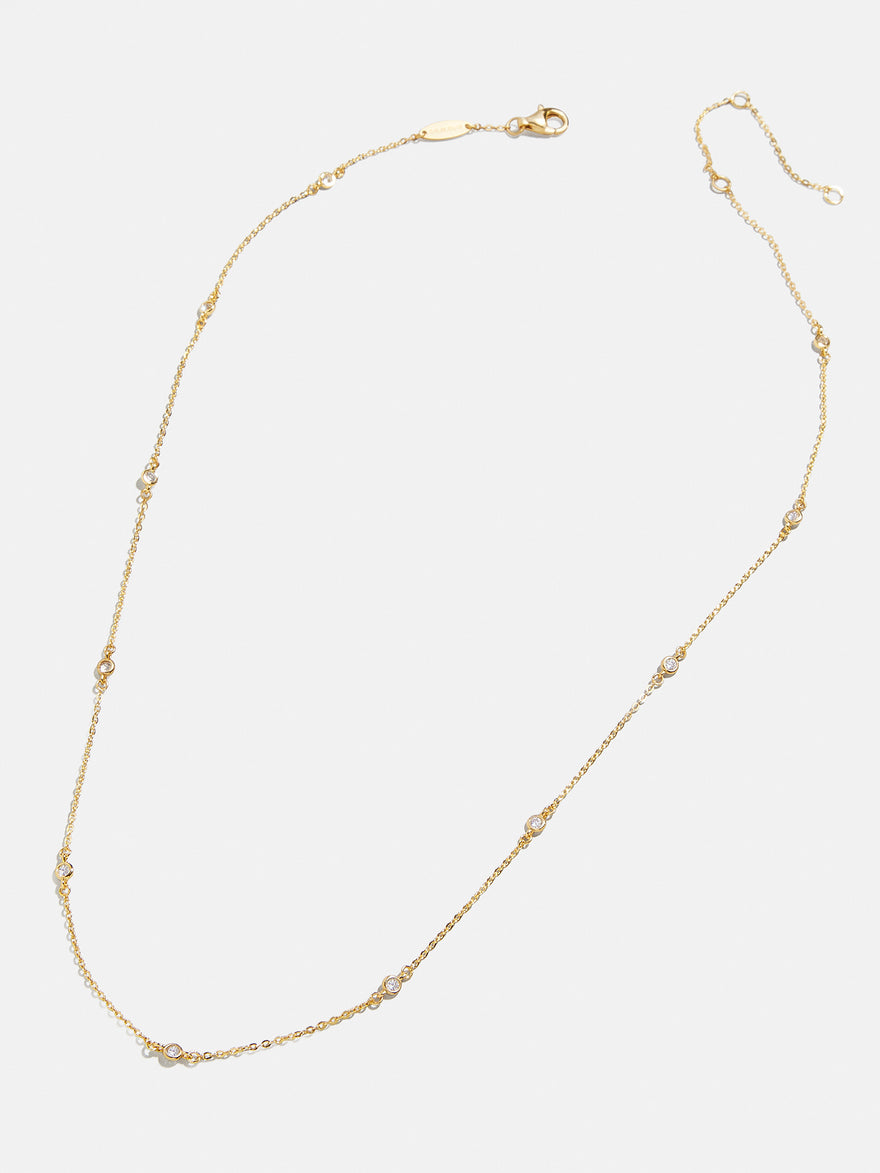 Yasmine 18K Gold Vermeil Necklace - Gold/Pavé