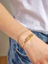 BaubleBar MLB Gold Curb Chain Bracelet - Philadelphia Phillies