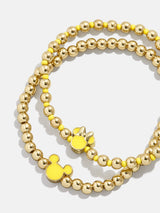 BaubleBar Yellow - 
    Two kids' gold beaded stretch bracelets
  
