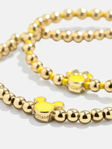 BaubleBar Yellow - Two kids' gold beaded stretch bracelets