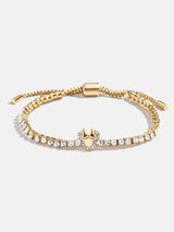 BaubleBar Minnie Mouse Disney Tennis Bracelet - Clear/Gold - 
    Disney tennis bracelet
  
