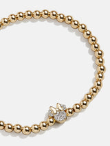 BaubleBar Minnie Mouse Disney Pavé Pisa Bracelet - Disney gold beaded stretch bracelet