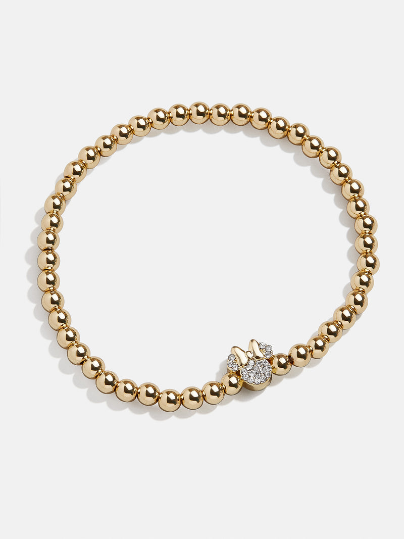 BaubleBar Minnie Mouse Disney Pavé Pisa Bracelet - Disney gold beaded stretch bracelet
