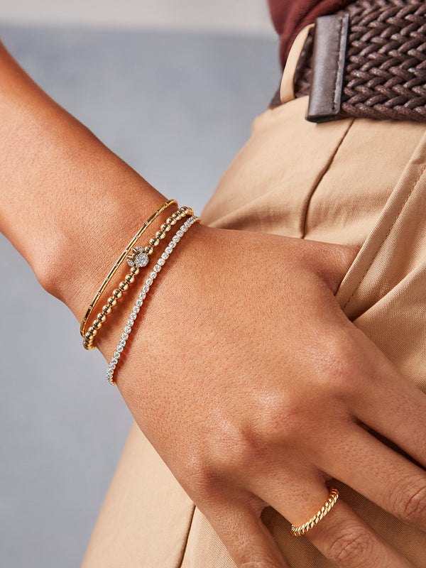 Minnie Mouse Disney Pavé Pisa Bracelet - Gold/Pavé