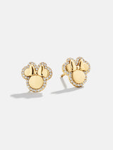 BaubleBar Minnie Mouse Disney Silhouette 18K Gold Plated Sterling Silver Earrings - Disney stud earrings