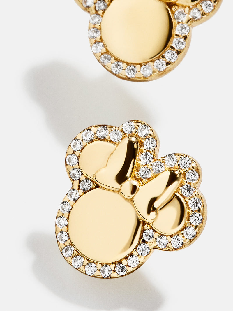 BaubleBar Minnie Mouse Disney Silhouette 18K Gold Plated Sterling Silver Earrings - Disney stud earrings