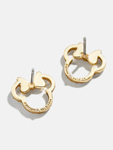 BaubleBar Minnie Mouse Disney Pavé Outline Earrings - Gold/Pavé - Get Gifting: Enjoy 20% Off​