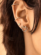 BaubleBar Minnie Mouse Disney Pavé Outline Earrings - Gold/Pavé - Get Gifting: Enjoy 20% Off​