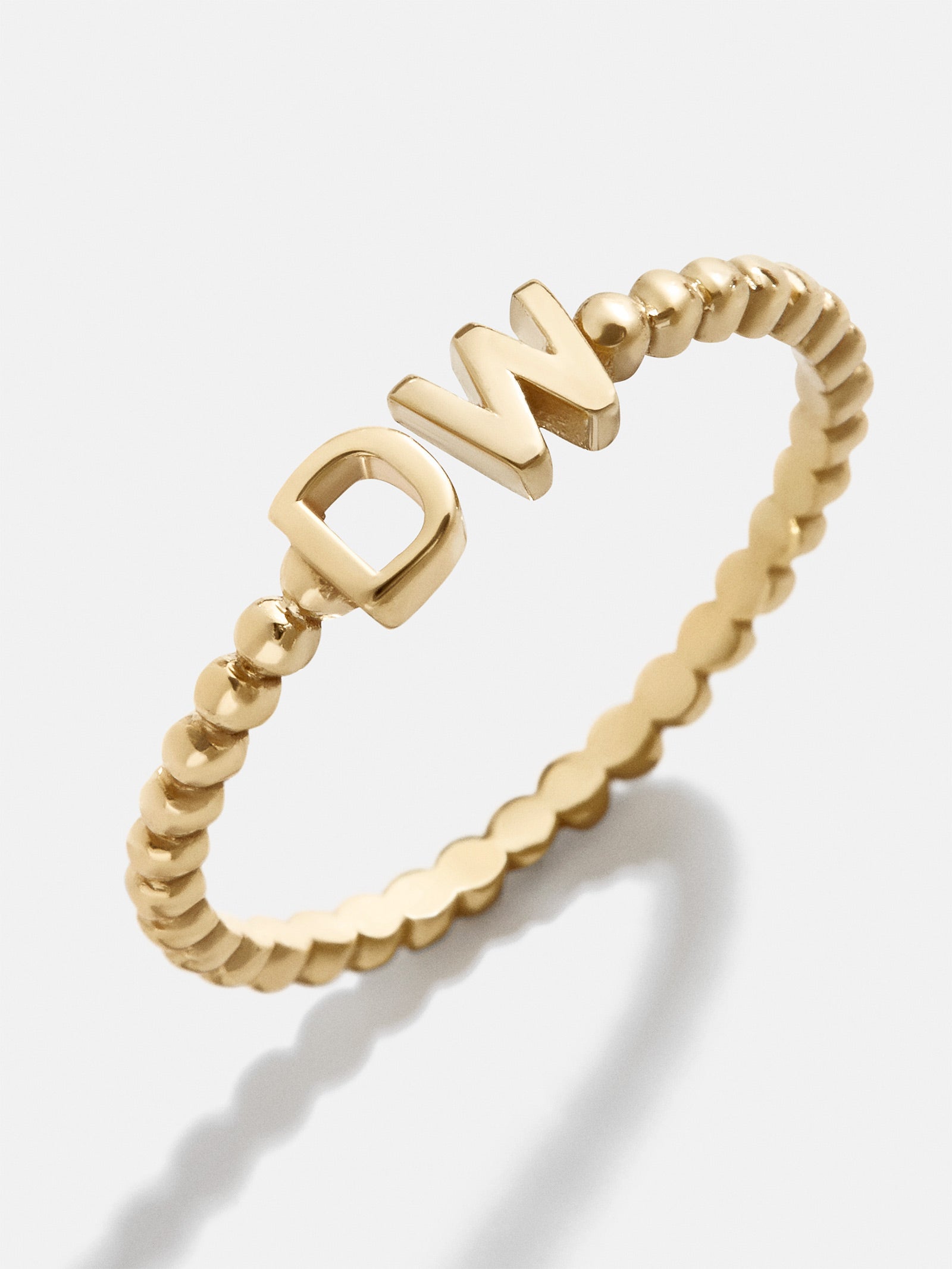 18K Gold Custom Initial Ring - Gold – Enjoy 20% Off - 3 Days OnlyEnjoy ...