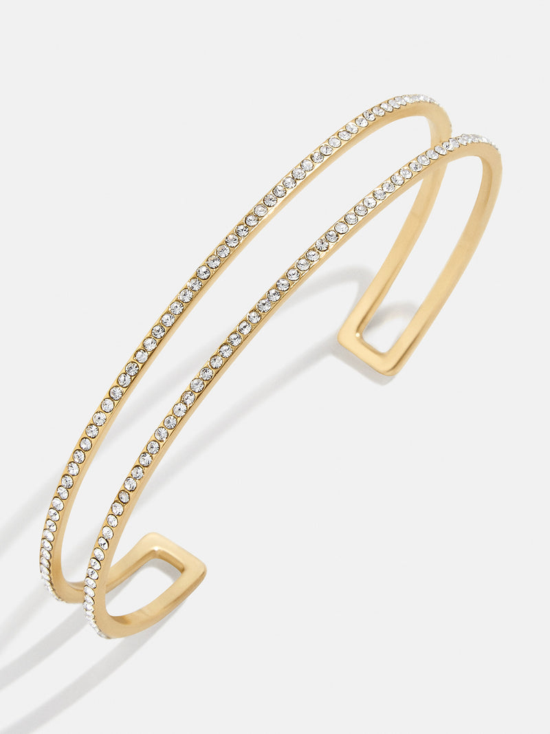 Val Cuff Bracelet - Clear – Gold cuff bracelet – BaubleBar