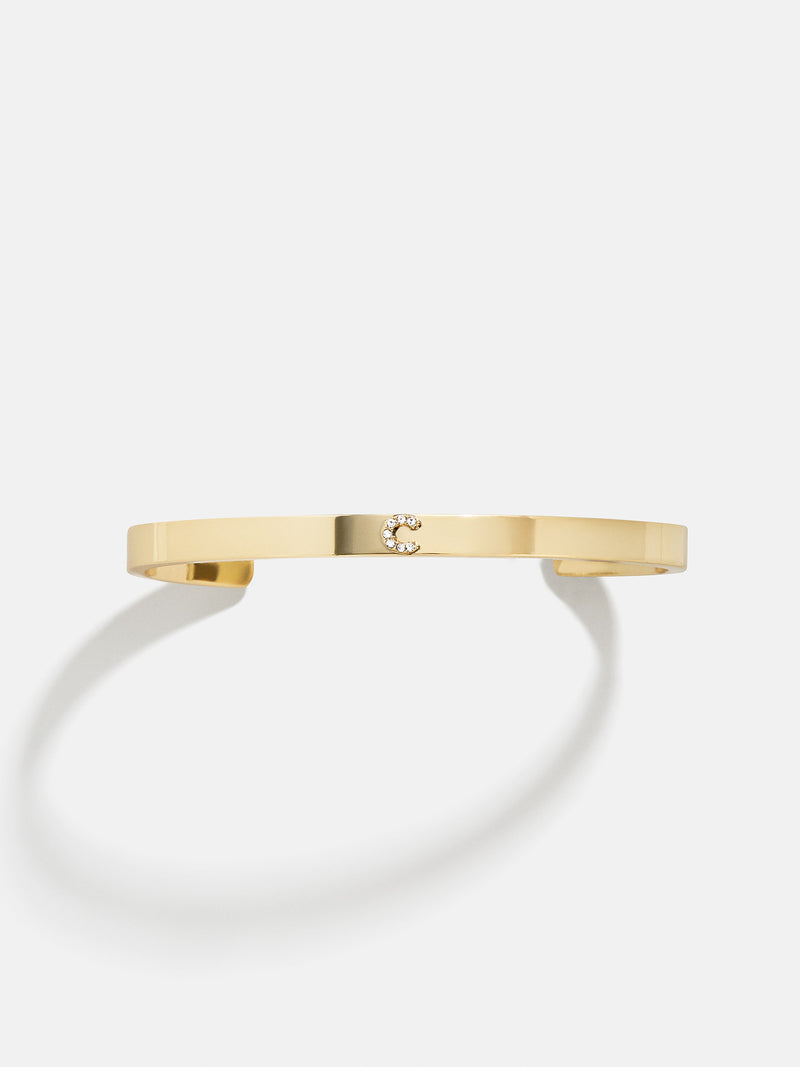 BaubleBar C - 
    Personalized gold cuff bracelet
  
