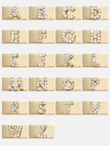 BaubleBar Initial Cuff Bracelet - Pavé Letter - 
    Personalized gold cuff bracelet
  
