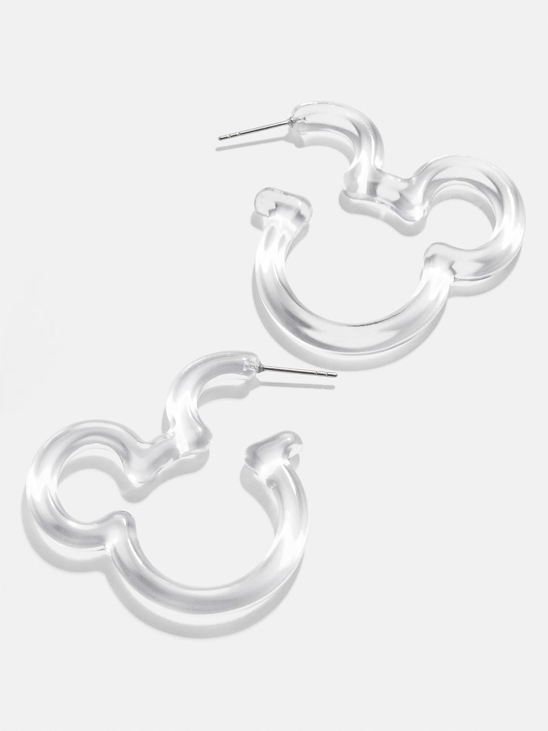 BaubleBar Mickey Mouse Disney Essential Hoop Earrings - Clear - Cyber Monday Ends Tonight: Enjoy 30% Off​