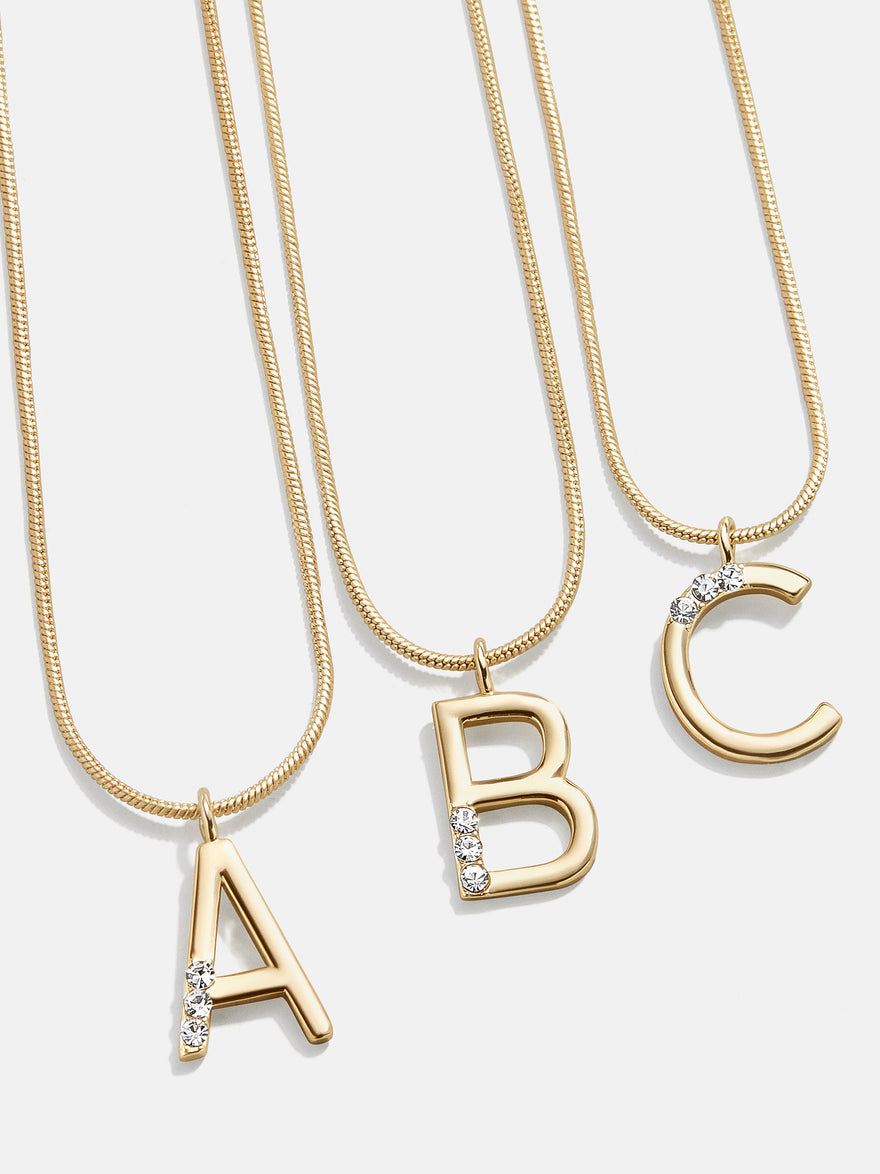 Classic Initial Necklace - Gold