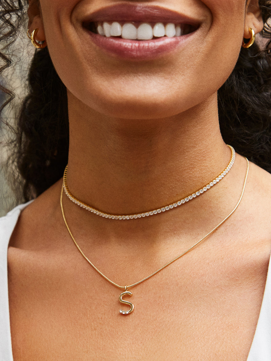 Classic Initial Necklace - Gold