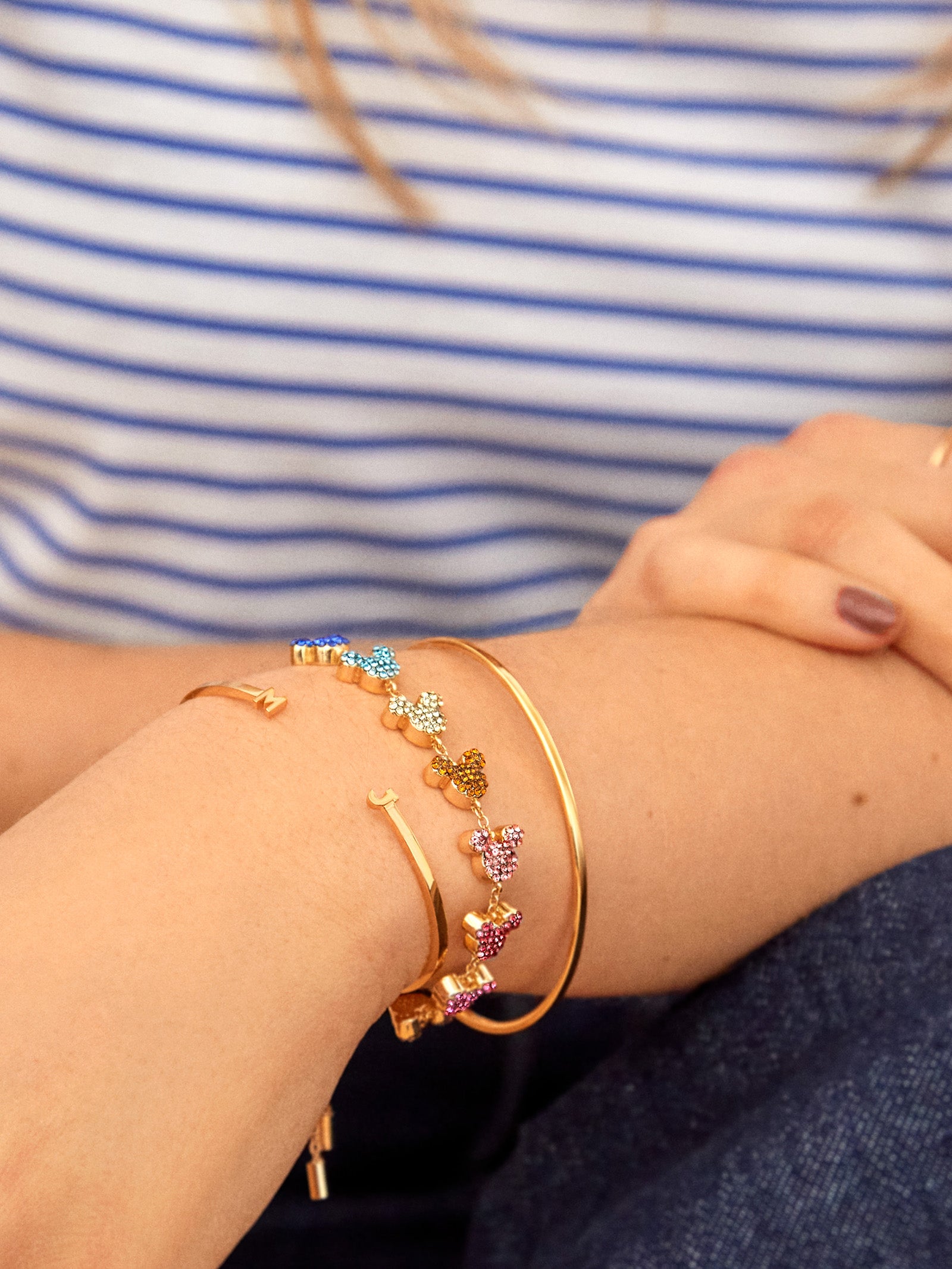 Mickey Mouse Disney Pavé Pull-Tie Bracelet – Disney crystal