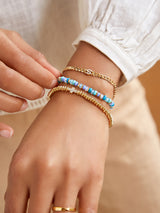 BaubleBar Blue - 
    Beaded stretch bracelet with semi-precious stones
  
