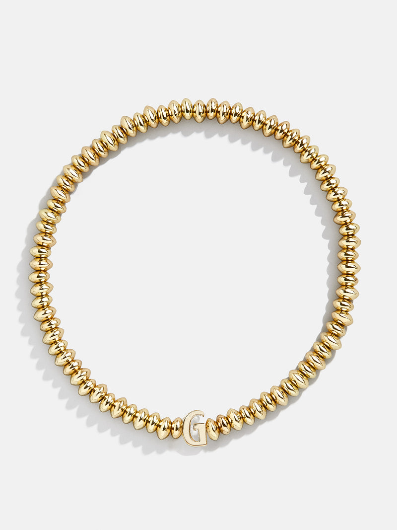 BaubleBar G - Gold beaded stretch bracelet